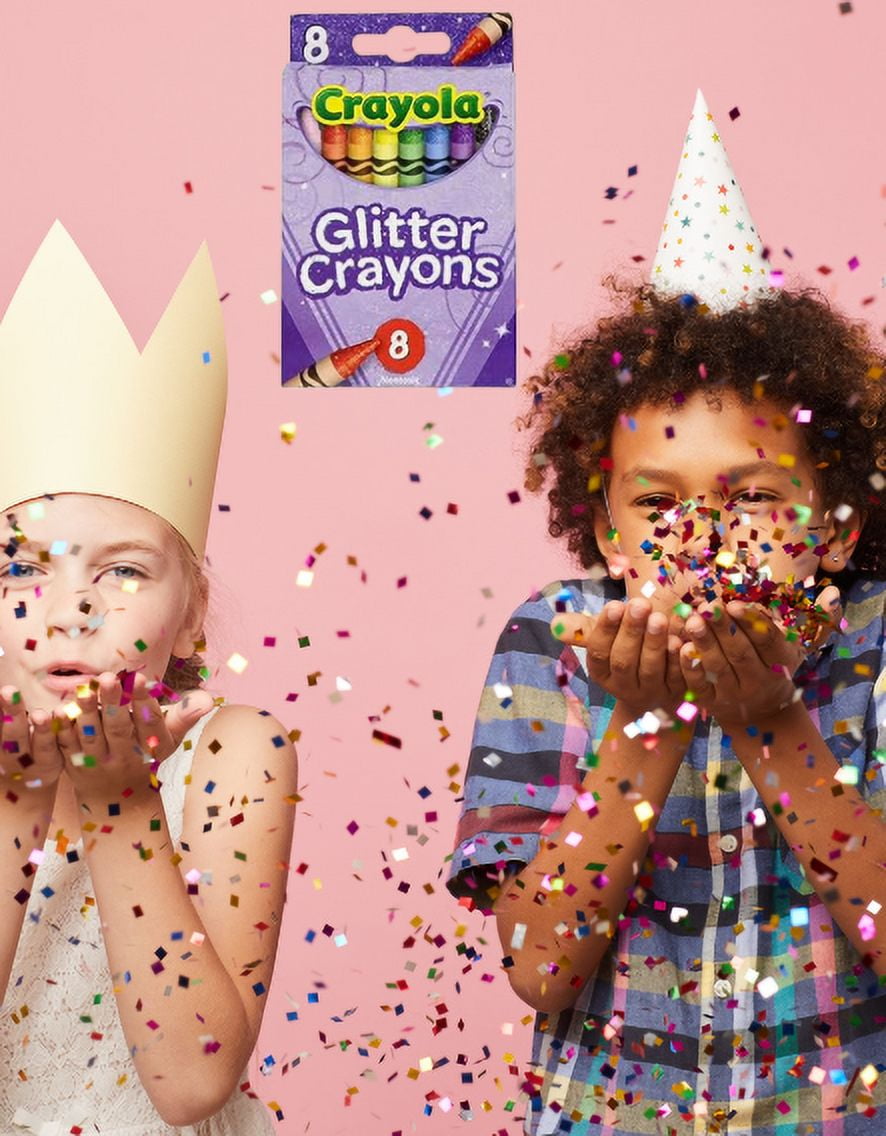 Crayola Glitter Crayons – 8 Count (2-Pack)