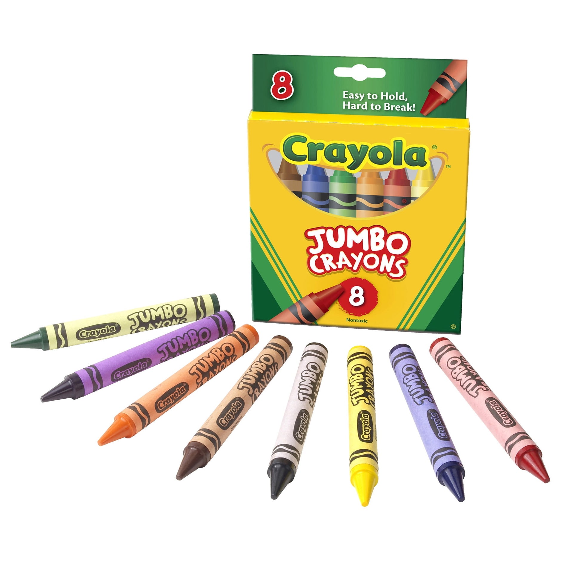 Crayola Crayons, Jumbo Size, 8 Colors Per Box, Set Of 6 Boxes