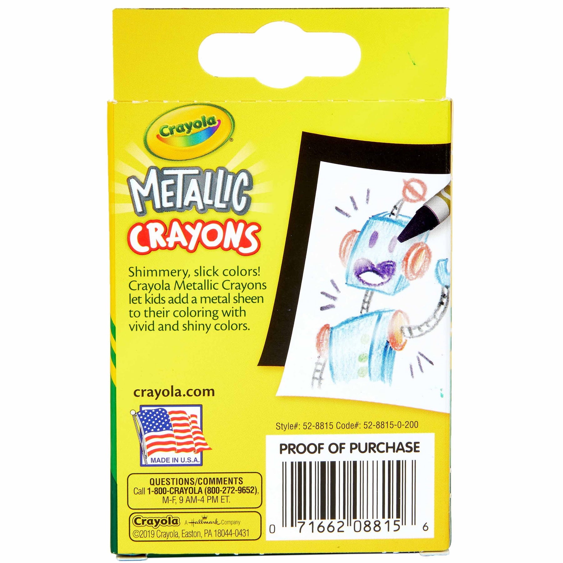 Crayola Metallic Crayons, 24 Per Pack, 6 Packs