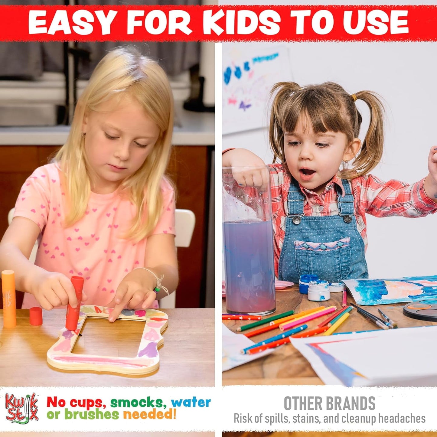 Kwik Stix Solid Tempera Paint Sticks, 72 Count Class Pack, Neon Colors, Washable, Quick-Drying, Non-Toxic
