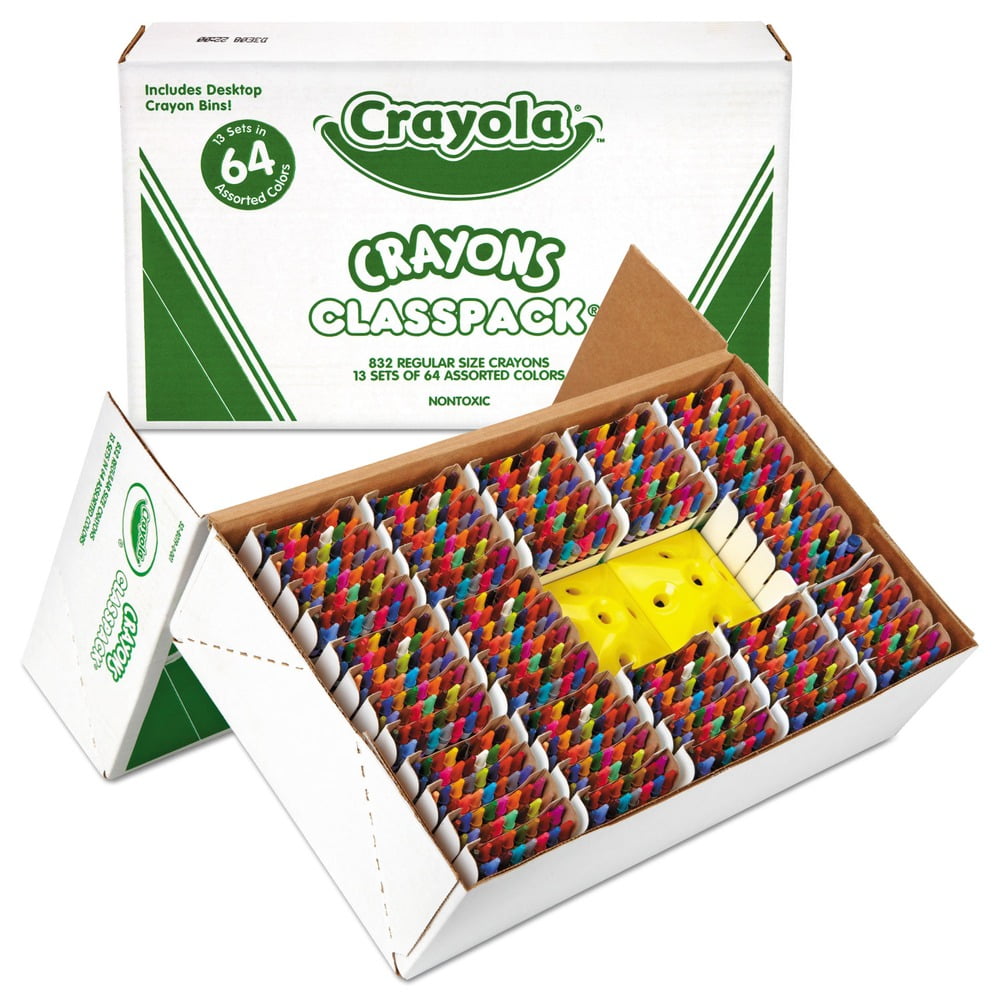 Crayola Crayon Classpack, 64 Colors, Pack of 832