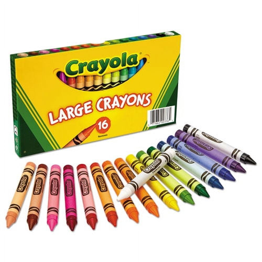 Large Crayons, Lift Lid Box, 16 Colors/box | Bundle of 5