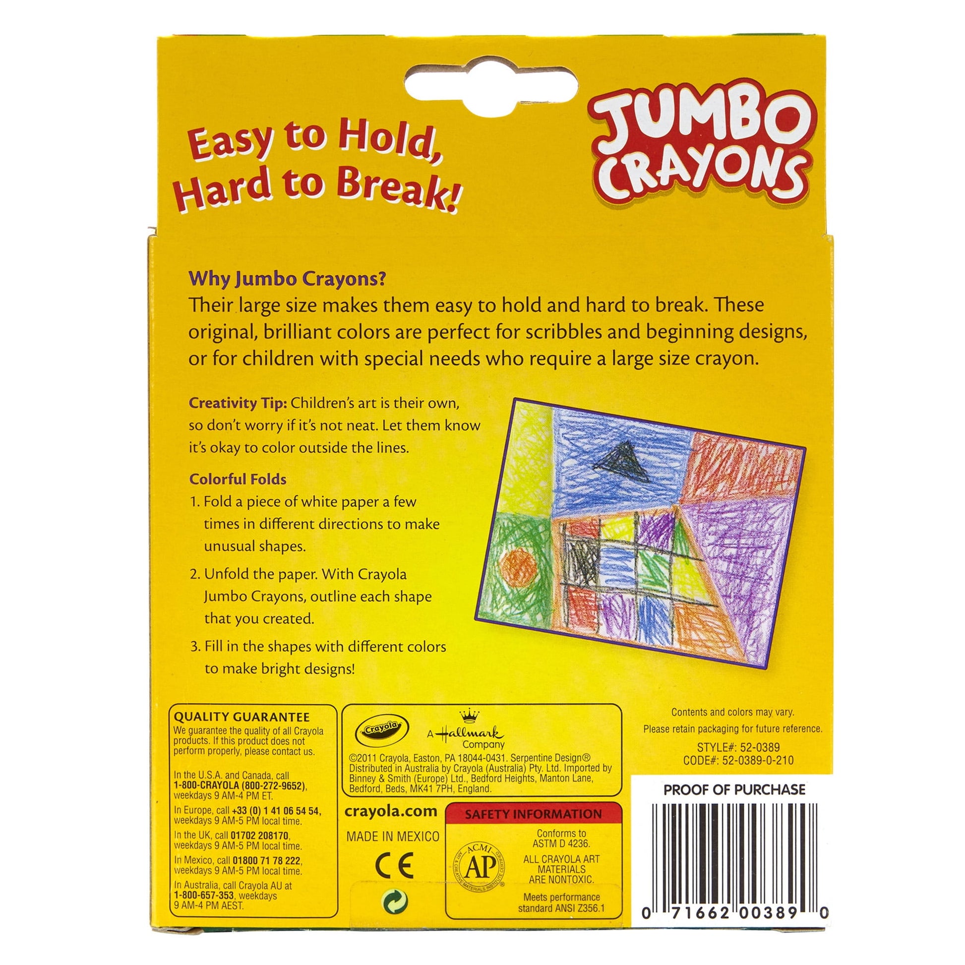 Crayola Crayons, Jumbo Size, 8 Colors Per Box, Set Of 6 Boxes