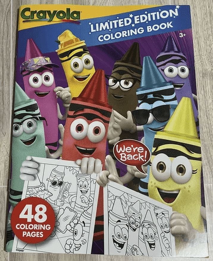 Crayola Limited Edition Crayons Set 8 Retired Colors + Red Sharpener & Coloring Book