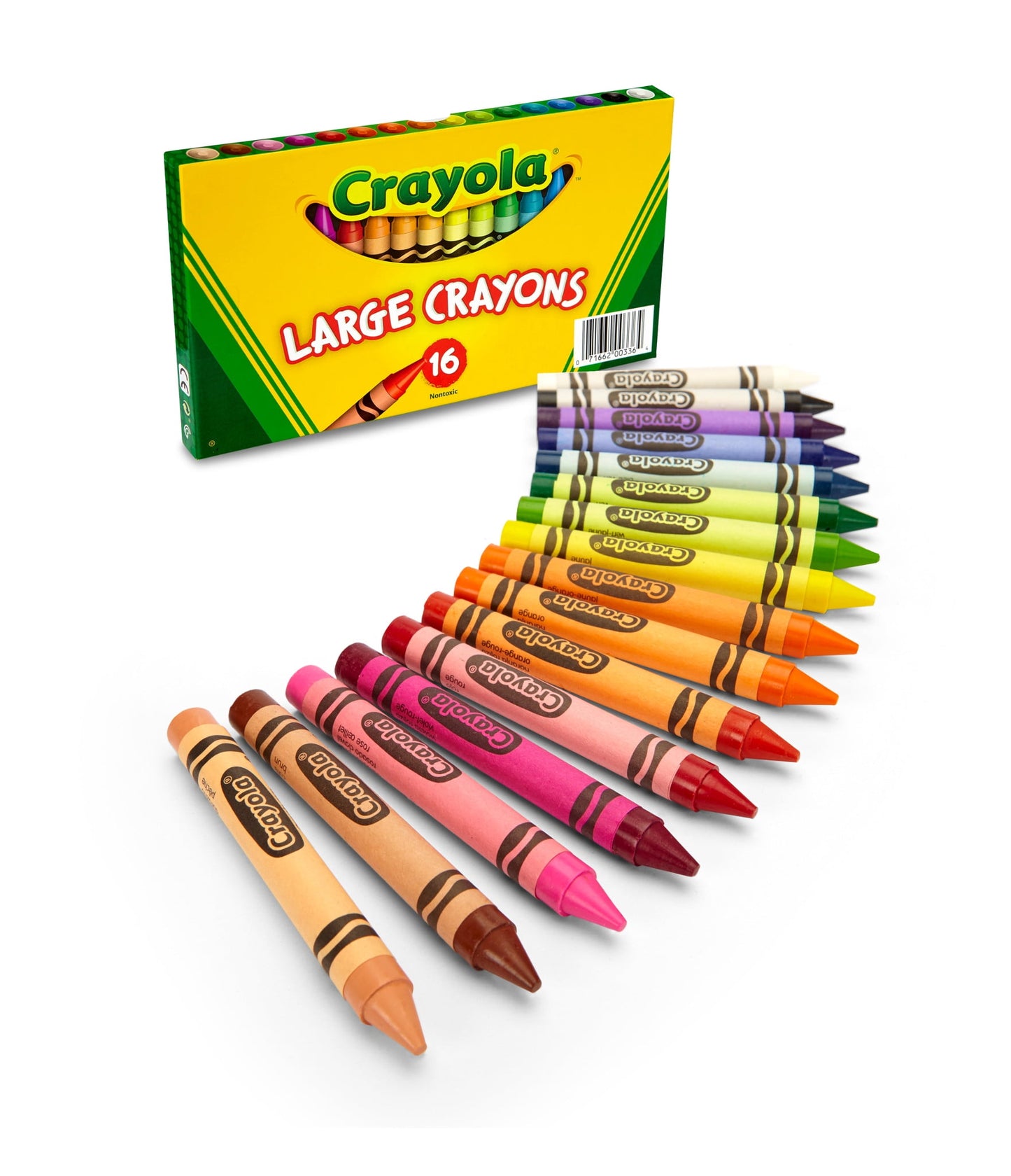 Crayola Large Size Classic Crayons, 16 Count And Colors