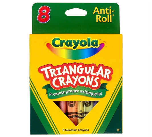 Crayola Anti - Roll Triangular Crayons 8 Count, 1 Pack of 5 Piece