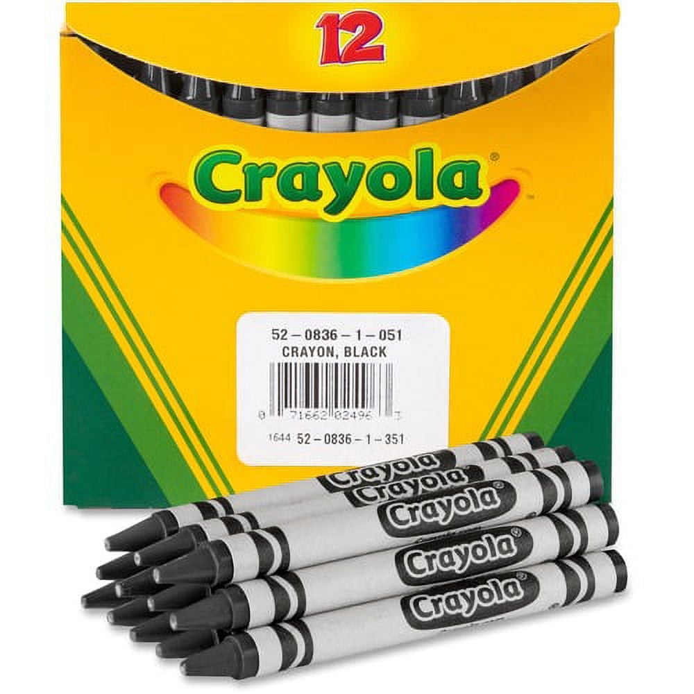 Crayola Bulk Crayons - Black - 12 / Box | Bundle of 10 Boxes