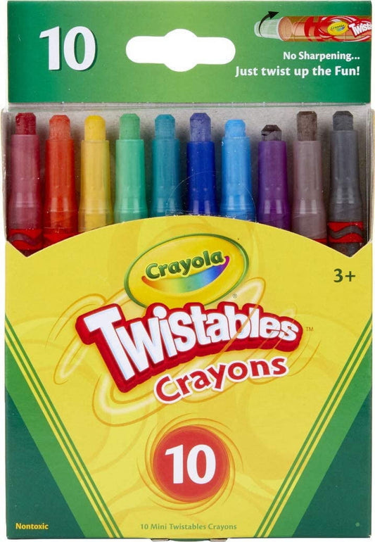 Crayola Mini-Twistables Crayons, 10 Count, Assorted Colors, 3 Pack