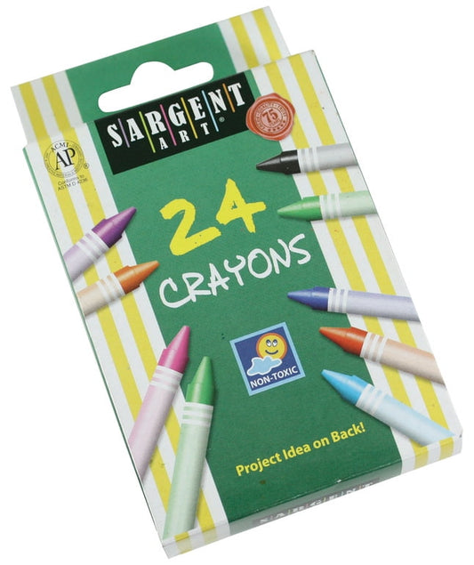 Sargent Art Non-Toxic Crayon, Assorted Color, Set of 24