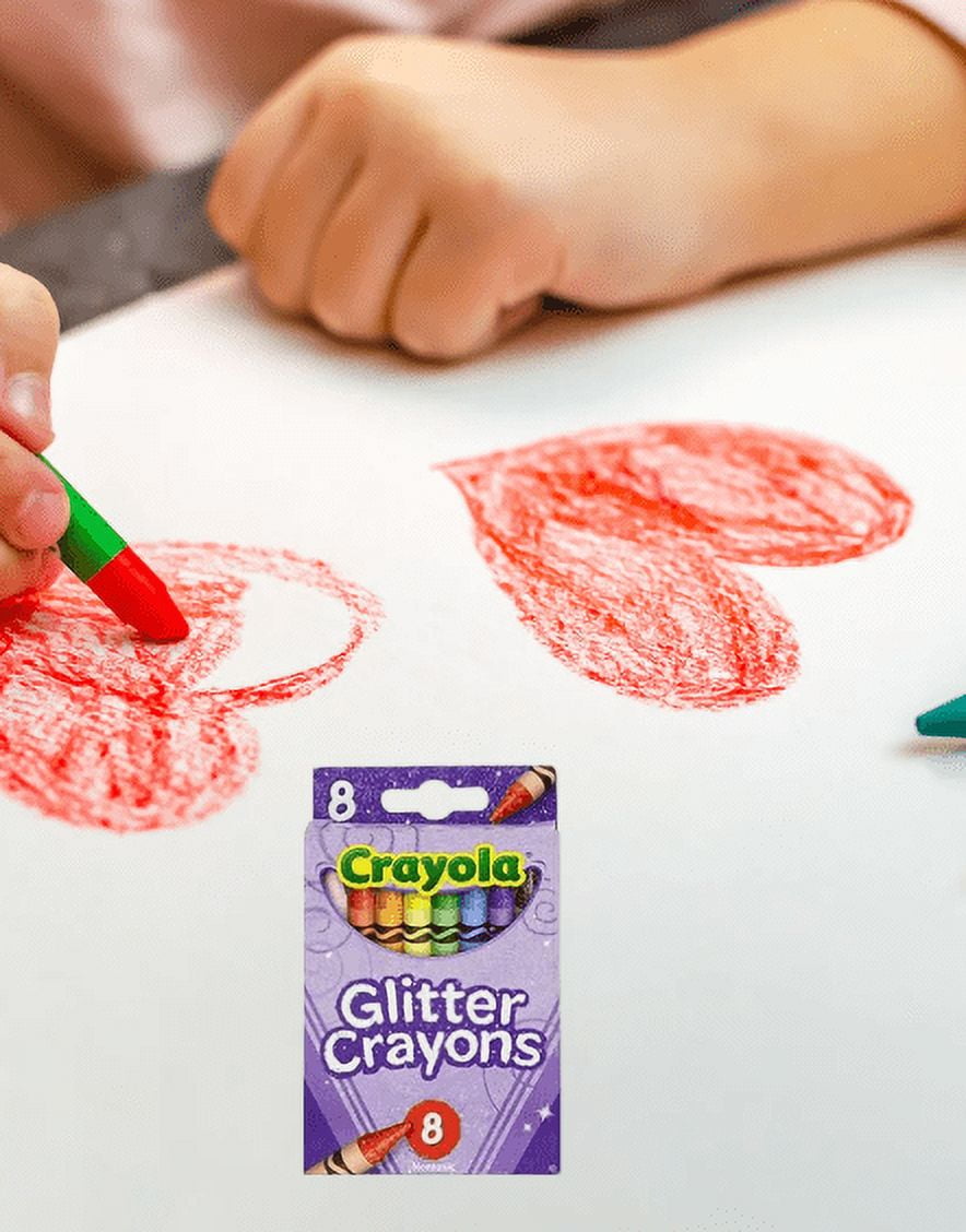Crayola Glitter Crayons – 8 Count (2-Pack)