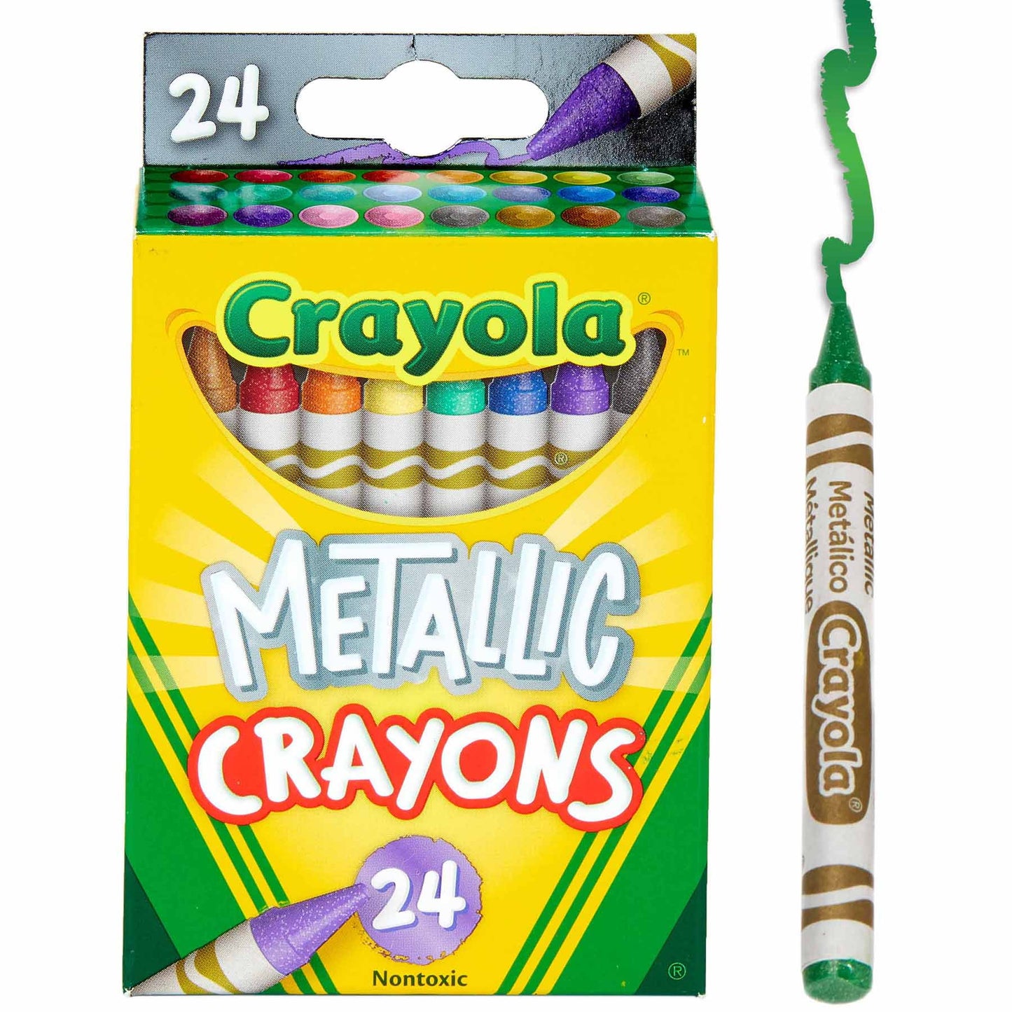 Crayola Metallic Crayons, 24 Per Pack, 6 Packs