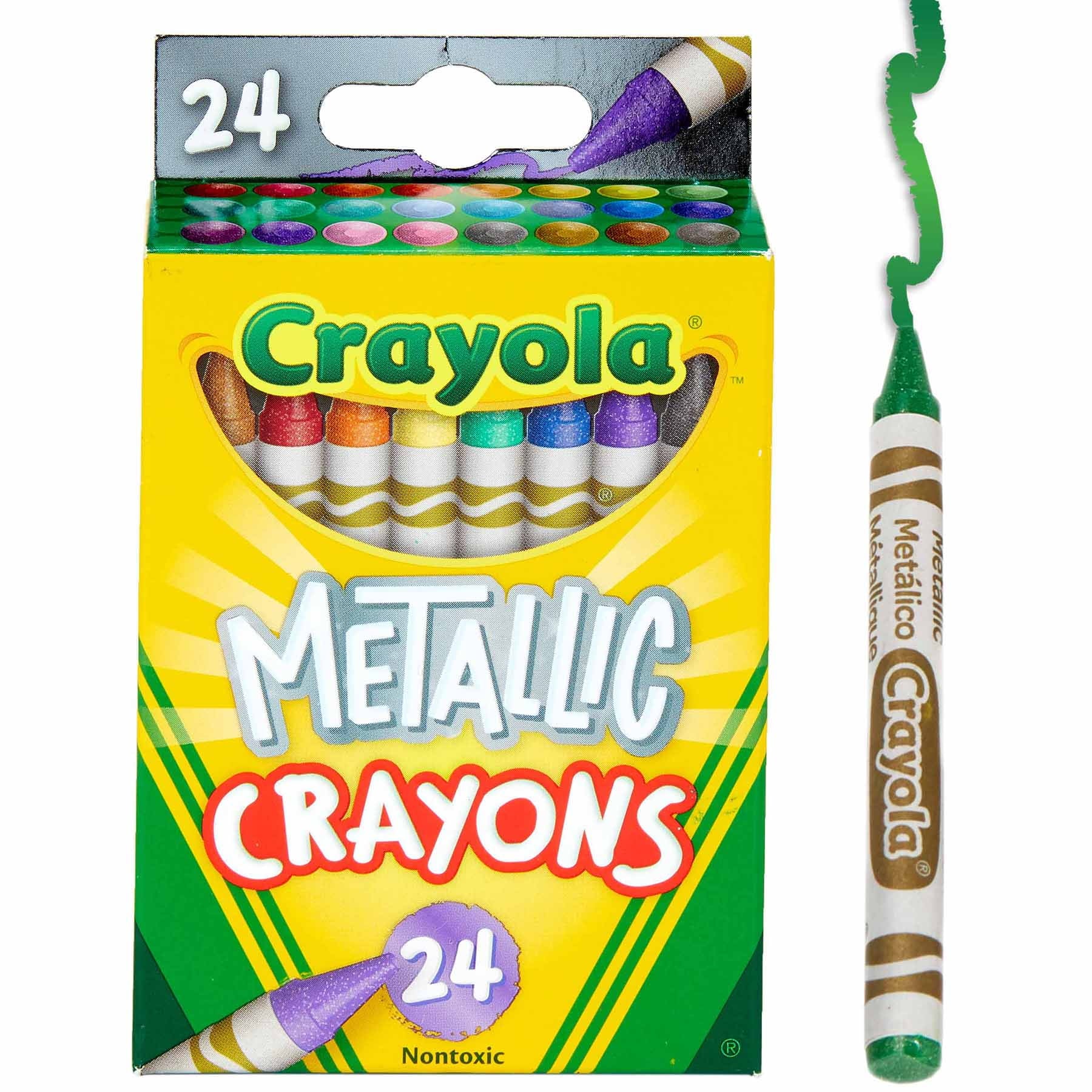 Crayola Metallic Crayons, 24 Per Pack, 6 Packs
