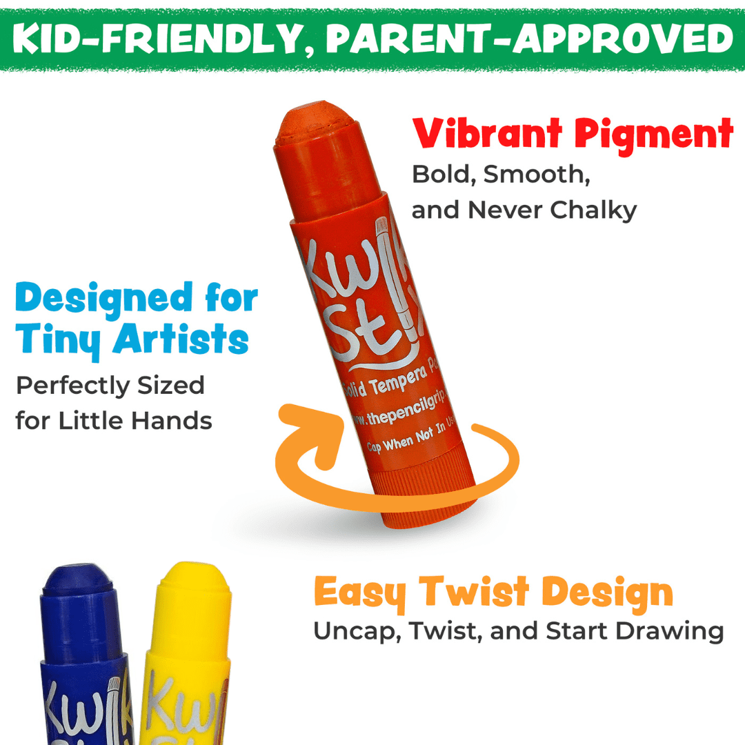 Kwik Stix Solid Tempera Paint Sticks, 72 Count Class Pack, Neon Colors, Washable, Quick-Drying, Non-Toxic