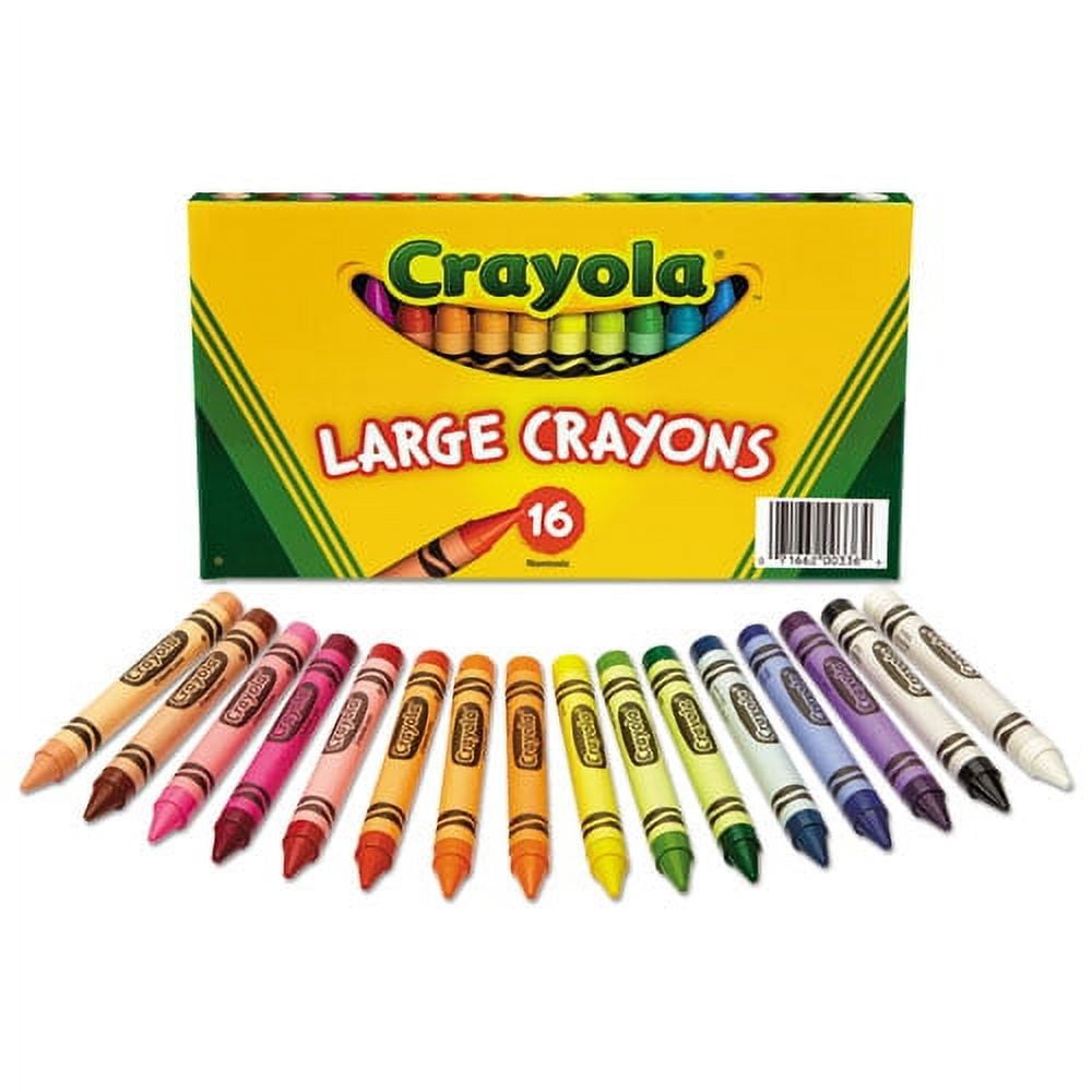 Large Crayons, Lift Lid Box, 16 Colors/box | Bundle of 5