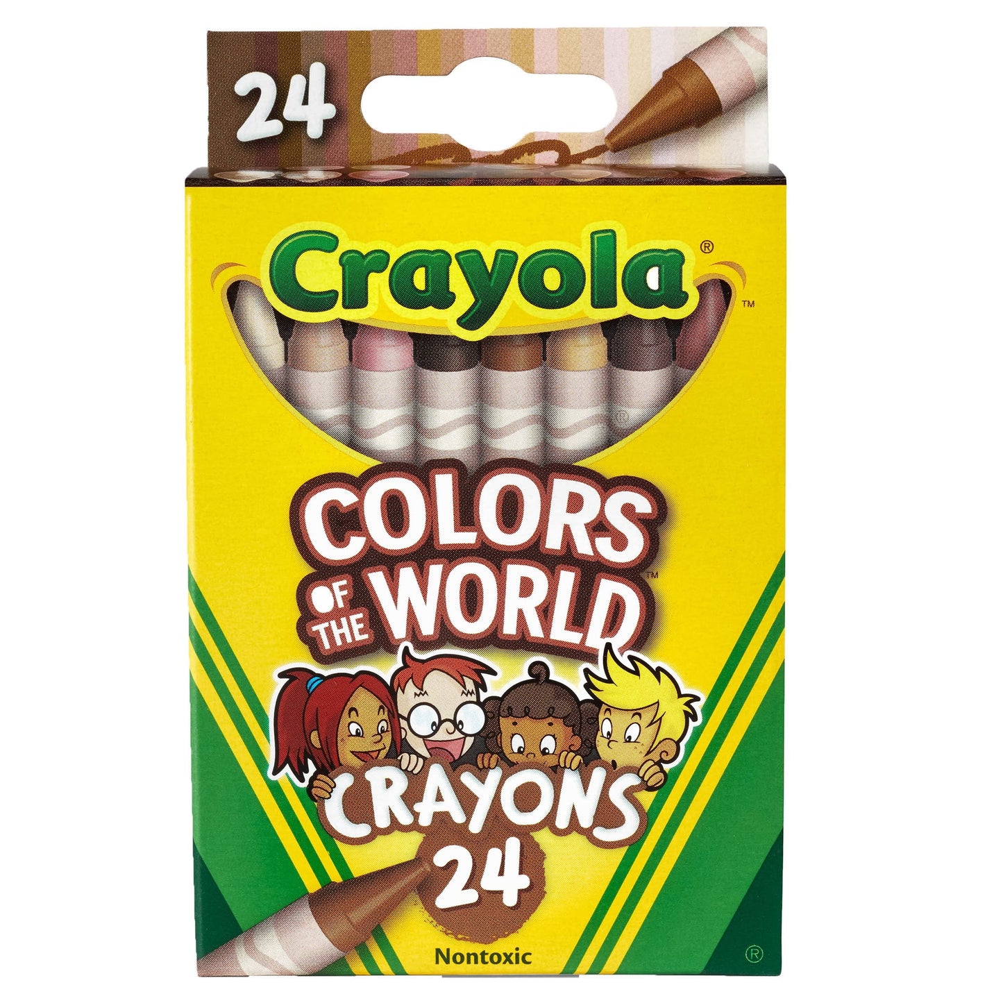 Crayola Colors of the World Crayons, 24 Per Pack, 12 Packs