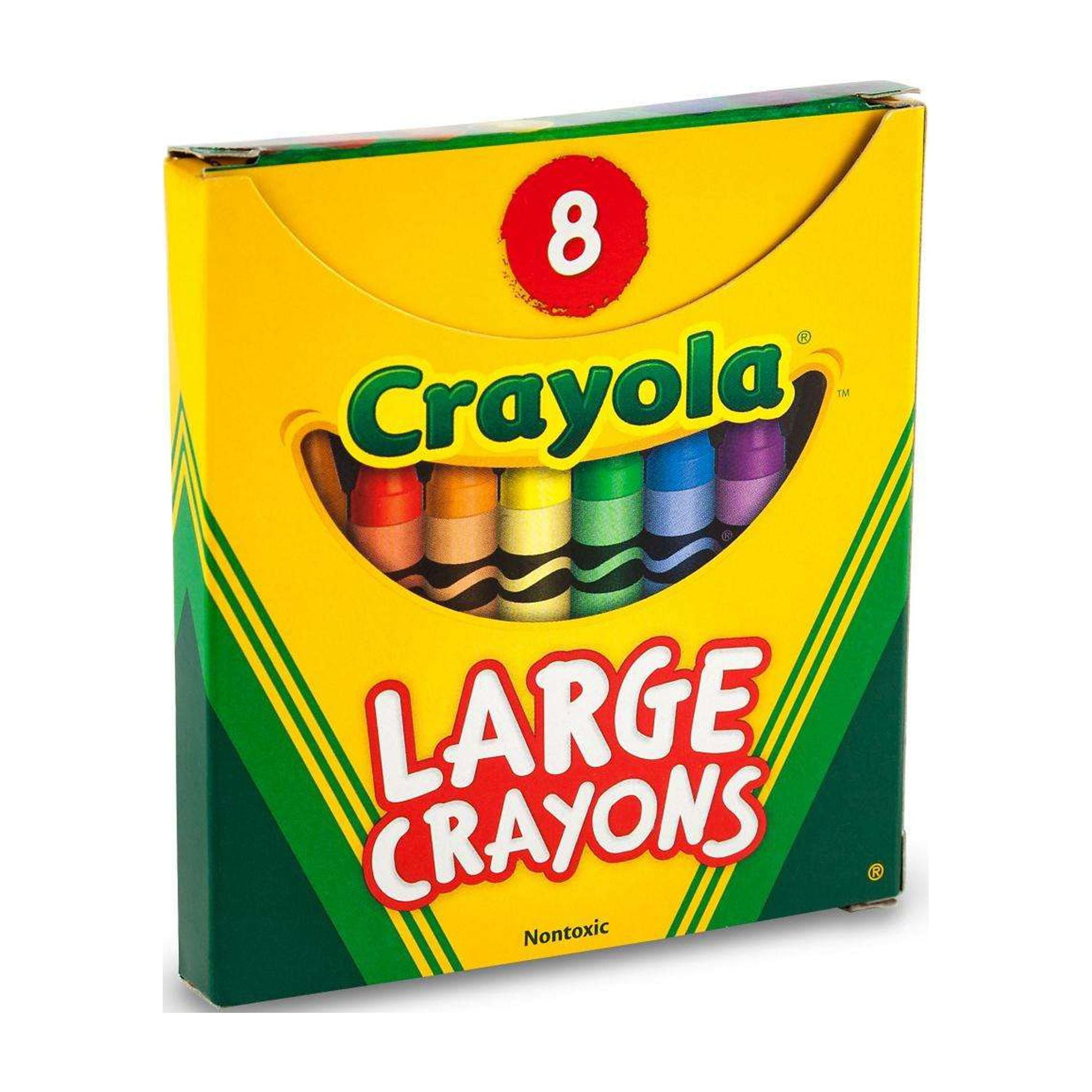 Crayola Large Size Classic Crayons 8 Count, Great For Small Hands