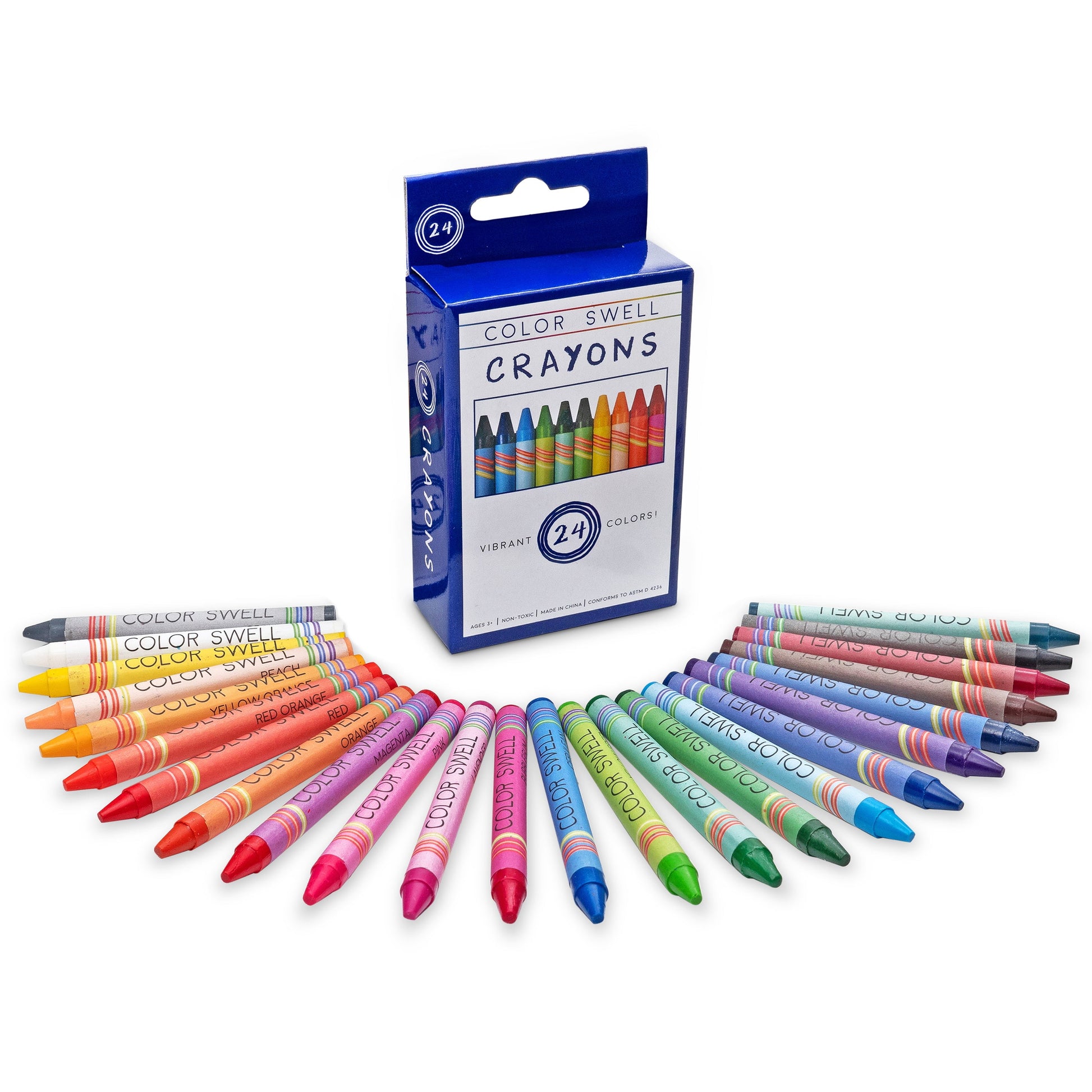 Color Swell Bulk Crayons, 36 Packs of 24 Count (864 Total)